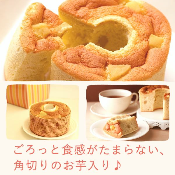 カラフルケイトウ＆シフォンケーキセット 【母の日 プレゼント 花 ギフト ケイトウ シフォンケーキ 鉢花 5号 カラフル 送料無料 スイーツ お菓子 洋菓子 ギフトセット おいもや】