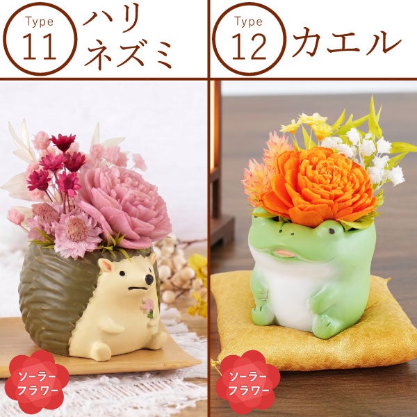 選べるミニポットプリザ＆お芋どら焼き 【母の日 プレゼント 花 ギフト プリザーブドフラワー 犬 犬好き フラワーアレンジメント かわいい おしゃれ ペット バラ 薔薇 一輪 アニマル 動物 ミニ 置き物 送料無料 スイーツ お菓子 和菓子 ギフトセット おいもや】