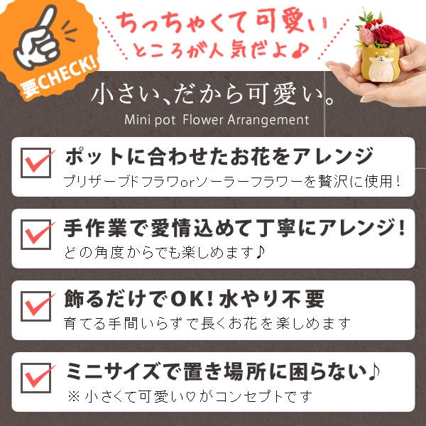 母の日 プレゼント 花 ギフト プリザーブドフラワー 犬 犬好き フラワーアレンジメント かわいい おしゃれ ペット バラ 薔薇 一輪 アニマル 動物 ミニ 置き物 送料無料 スイーツ お菓子 和菓子 ギフトセット おいもや