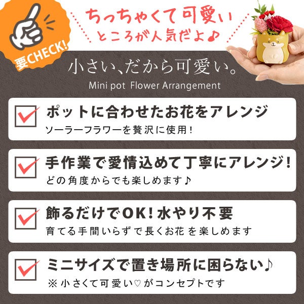 母の日 プレゼント 花 ギフト プリザーブドフラワー 犬 犬好き フラワーアレンジメント かわいい おしゃれ ペット バラ 薔薇 一輪 アニマル 動物 ミニ 置き物 送料無料 スイーツ お菓子 和菓子 ギフトセット おいもや