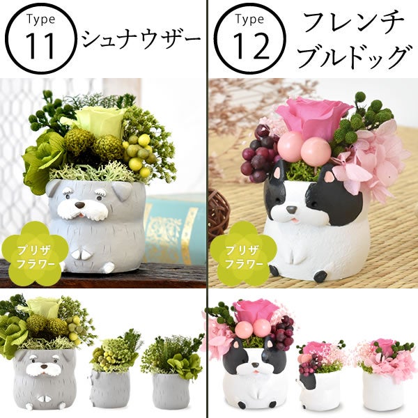 母の日 プレゼント 花 ギフト プリザーブドフラワー 犬 犬好き フラワーアレンジメント かわいい おしゃれ ペット バラ 薔薇 一輪 アニマル 動物 ミニ 置き物 送料無料 スイーツ お菓子 和菓子 ギフトセット おいもや
