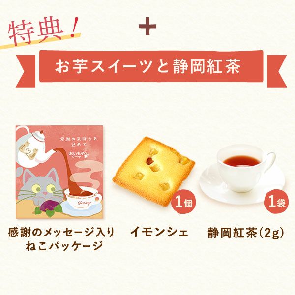 カーネーション(4号)＆お芋スイーツとはちみつ紅茶セット