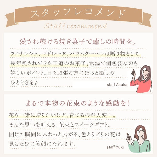 花咲く焼き菓子セレクション (全5種) [フィナンシェ・マドレーヌ・バウムクーヘン]